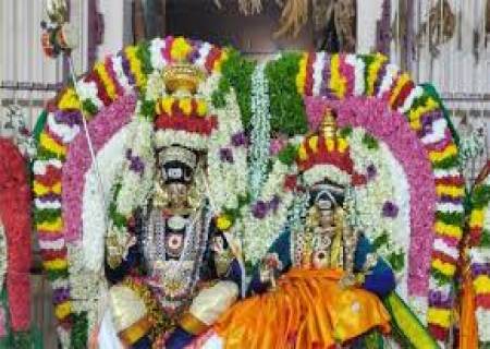 வெங்கடேச பெருமாள் கோயில் லட்சார்ச்சனை விழாவை முன்னிட்டு திருக்கல்யாணம்.