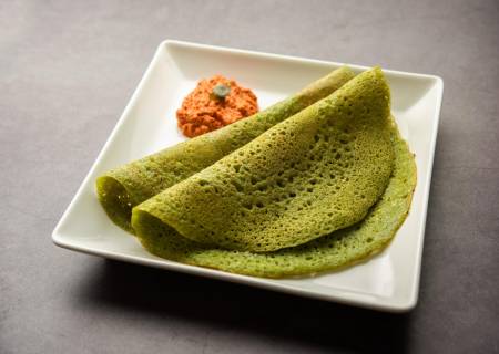பாலக் கீரை அடை தோசை.