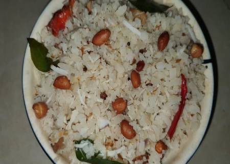 சிவப்பு அவல் தேங்காய் சாதம் .