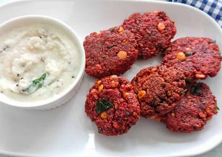 பீட்ரூட் பருப்பு வடை.