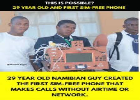 29 வயதான நைஜீரிய இளைஞர் ஒருவர் சிம்- ரீச்சார்ஜ் ,ரோமிங் இல்லா போன் உருவாக்கி அதிர வைத்துள்ளார்.