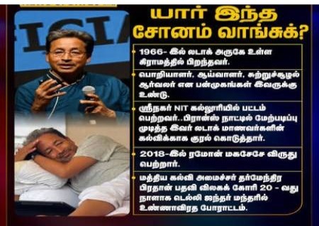 சோனம் வாங்சுக் – சமூக மாற்றத்திற்காக போராடும் புதுமையாளர்.