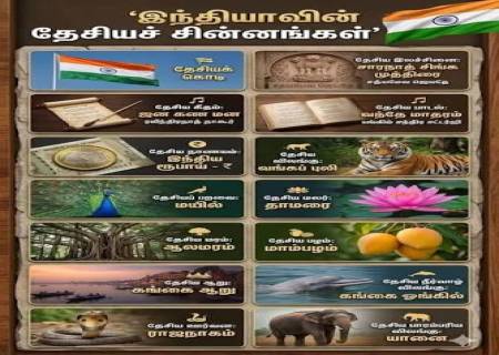 தேசிய சின்னங்களும் அறிவிக்கப்பட்ட ஆண்டுகளும்..