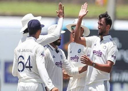 இலங்கைக்கு எதிரான டெஸ்ட் தொடர்: இந்தியா 1-0 என வெற்றி.