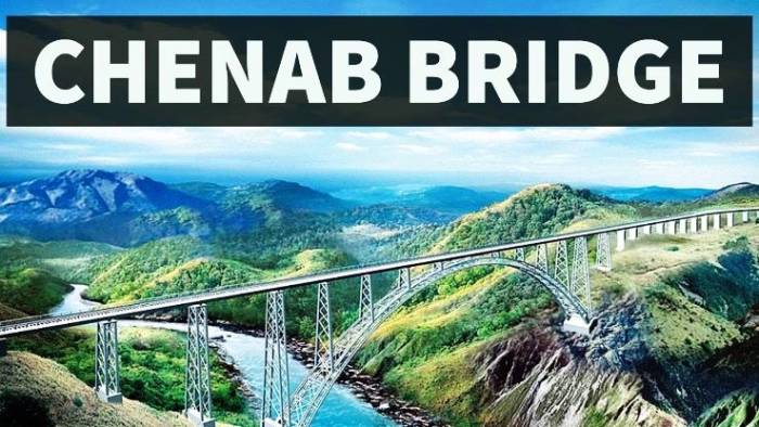 உலகின் உயரமான ரயில்வே வளைவு செனாப் பாலம் பிரதமர் மோடி நாட்டிற்கு அர்பணித்தார்.