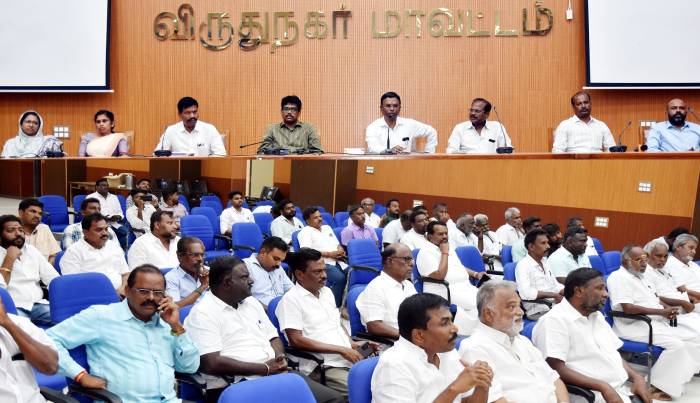 கல்குவாரிகள் மற்றும் கனிம சேமிப்பு கிடங்குகள் ஆகியவற்றில் இருந்து கனிமங்களை கொண்டு செல்ல பயன்படுத்தப்படும் வாகனங்களில் 31.07.2025-க்குள் ஜி.பி.எஸ் கருவி கட்டாயம் பொருத்தப்படுவது தொடர்பான ஆலோசனைக்கூட்டம்