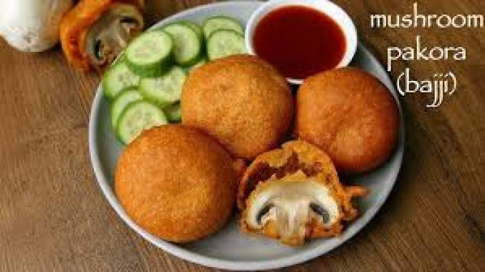மொறு மொறு காளான் பக்கோடா.